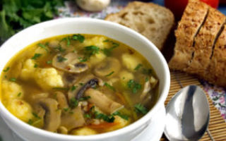 Классический рецепт грибного супа, с картофелем.